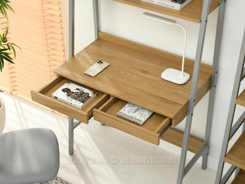 PC stolík Boge B (dub + chrómová matný)