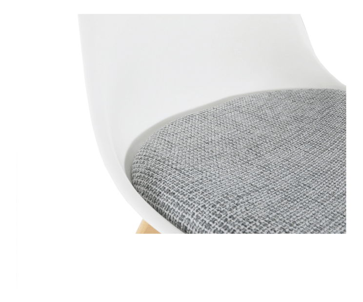 Scaun de sufragerie Damaria (alb + gri deschis)