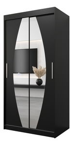 Dulap de haine 100 cm Eclipse (Negru mat + Negru mat)