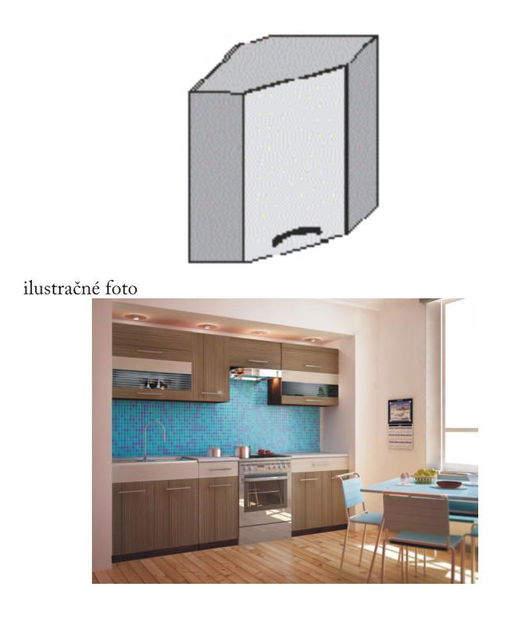 Horná kuchynská skrinka, rohová Igo GN-58*58