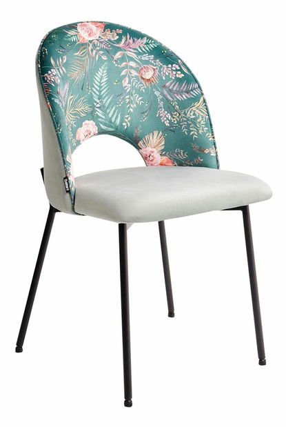 Set 2 buc. scaune pentru sufragerie CAVEL (stofă) (verde)