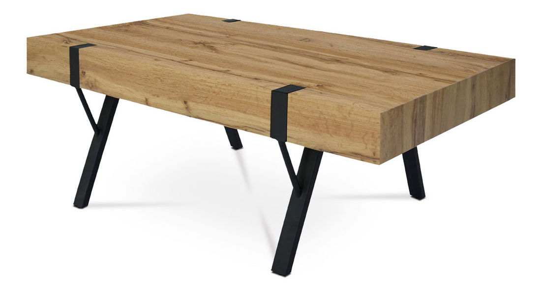 Masă de cafea Alrena-261-OAK (stejar + negru)