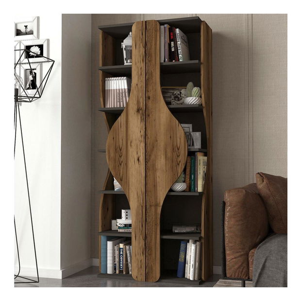 Regál Movopu 1 (biela + zlatá) 