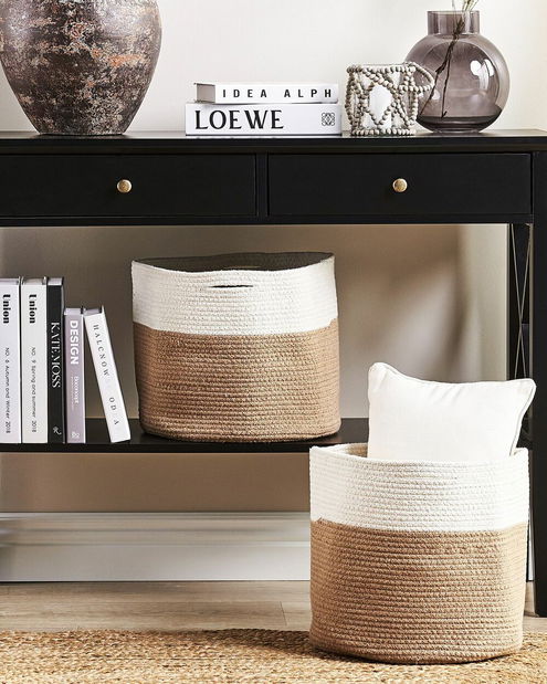 Set 2 buc coșuri depozitare Anping (bej)