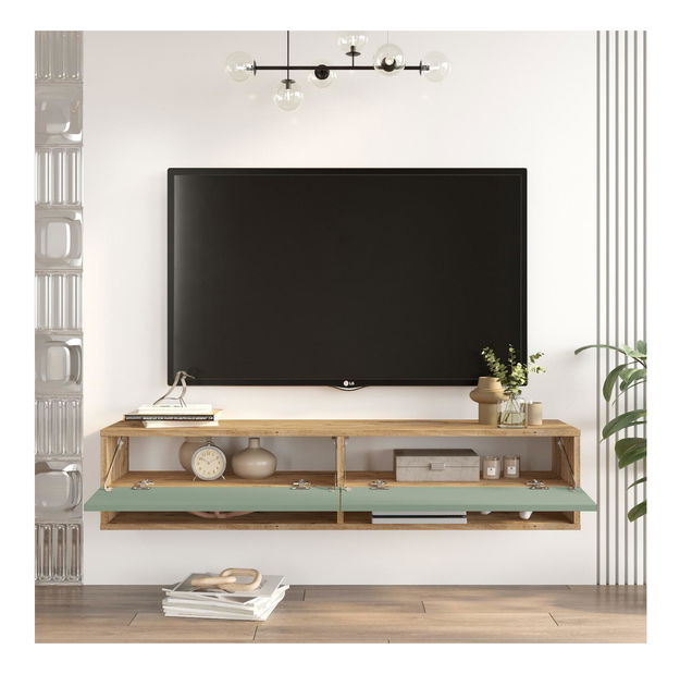 TV stolík/skrinka France 11 (borovica atlantická + zelená) 