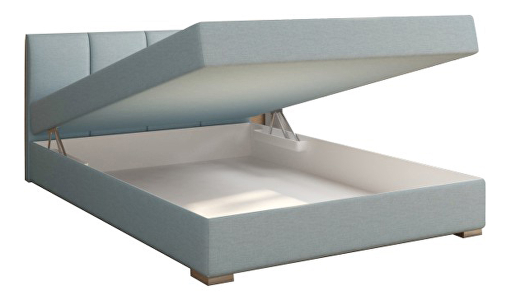 Bračni krevet Boxspring 140 cm Rhoni (mentol) (s podnicom, madracem i prostorom za odlaganje) *outlet moguća oštećenja