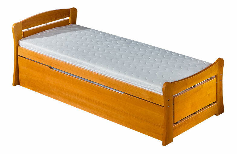 Egyszemélyes ágy 90 cm Pauli 1 (ágyráccsal és tárhellyel)