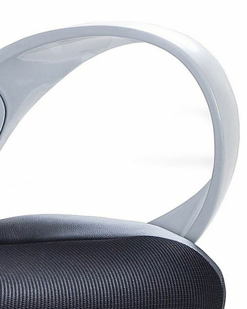 Kancelárska stolička Isit (čierne s bielymi podrúčkami)