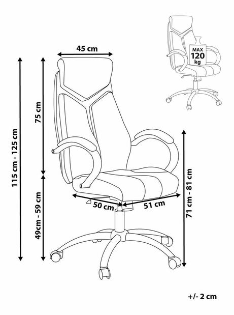 Scaun de birou Race (bej deschis)
