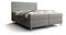 Franciaágy  Boxspring 140 cm Flu (szürke) (matraccal és tárolóhellyel)
