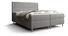 Manželská posteľ  Boxspring 180 cm Flu (sivá) (s matracom a úložným priestorom)