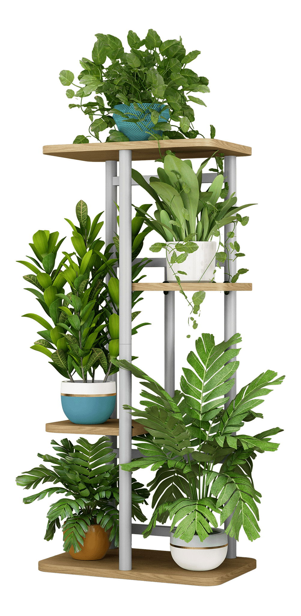 Suport flori Laban 1 (alb + stejar sonoma)