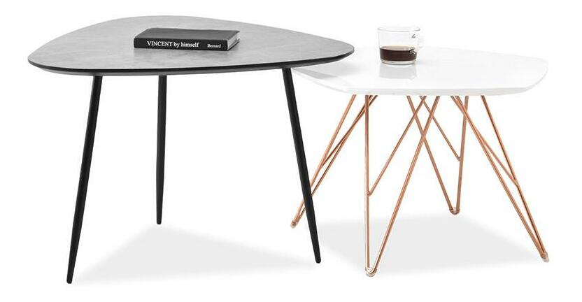 Măsuță de cafea Rossi Zest Xl (alb + negru)