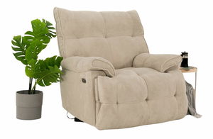 Polohovateľné kreslo Softol (krémová)