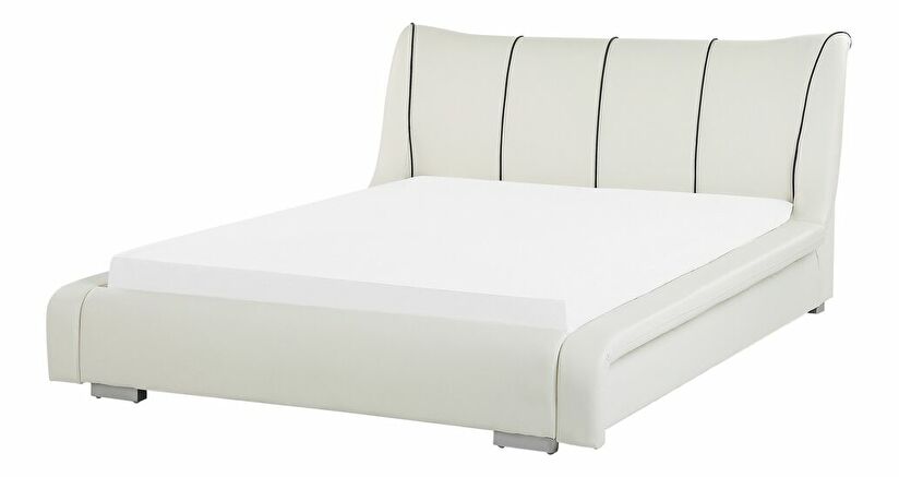 Manželská posteľ 140 cm NICE (s roštom) (biela)