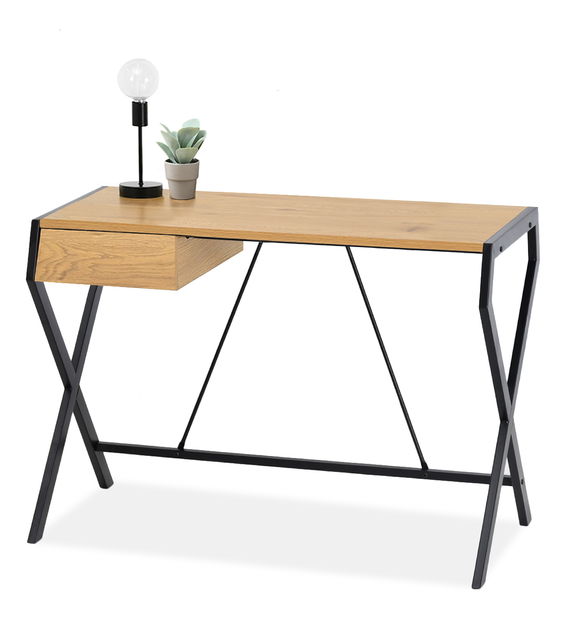 PC stolík Desiguo (dub + čierna)