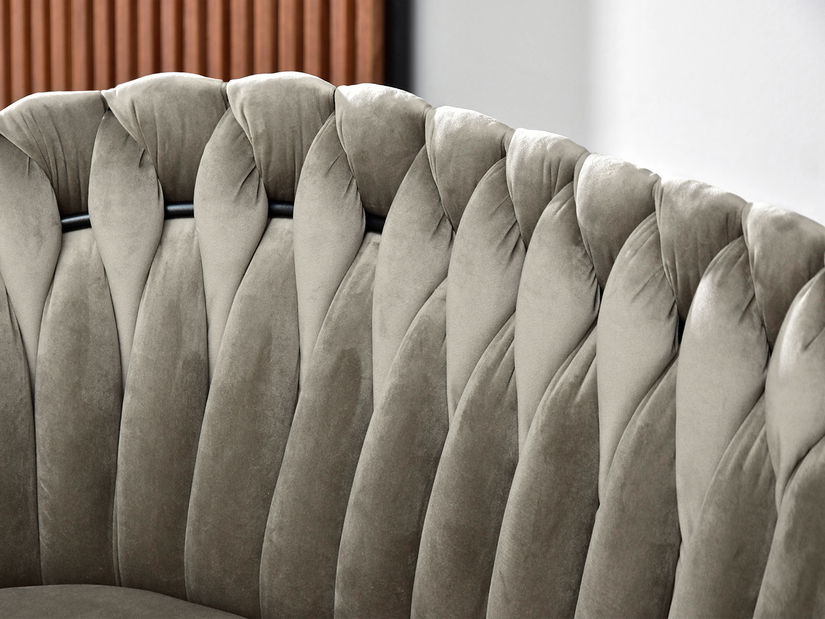 Pohovka dvojsedačka Radio (béžová + čierna)