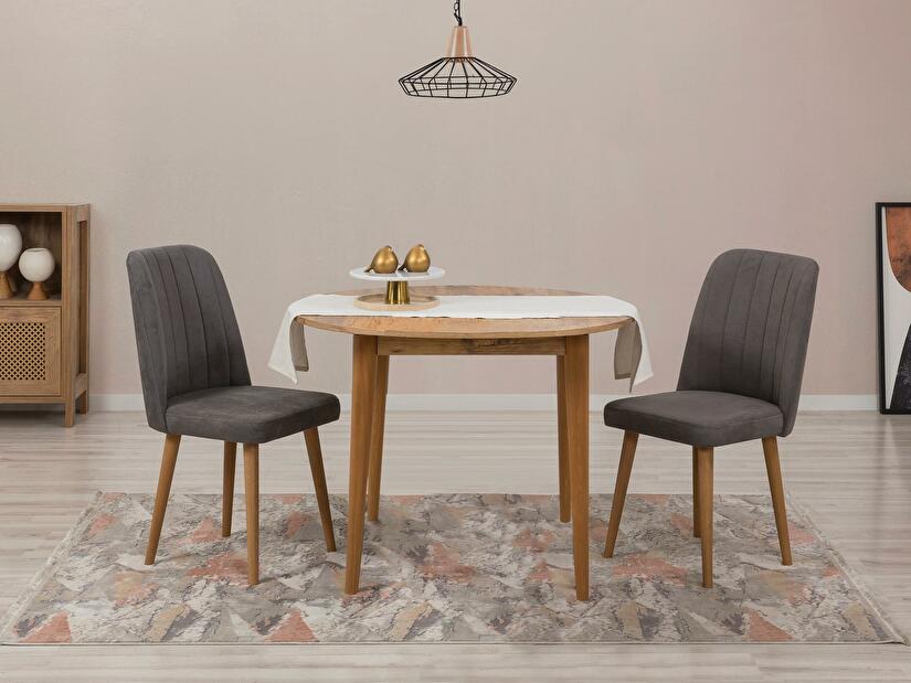 Set mobilier sufragerie Nidupo 9 (pin atlantic + antracit) (pentru 2 persoane)