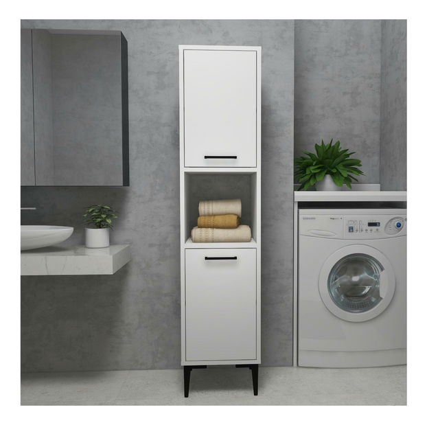 Kúpelňová skrinka Damin (biela)