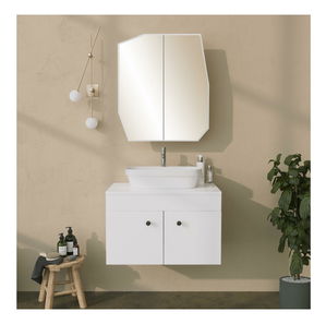 Kupaonski ormarić Tunupi 1 (bijela) (s ogledalom)