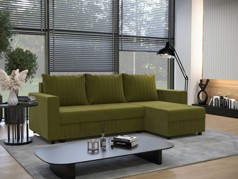 Sarok ülőgarnitúra Peak L (zöld) (J)