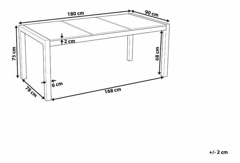 Záhradný stôl Cleopatra (biela) (pre 8 a viac osôb)