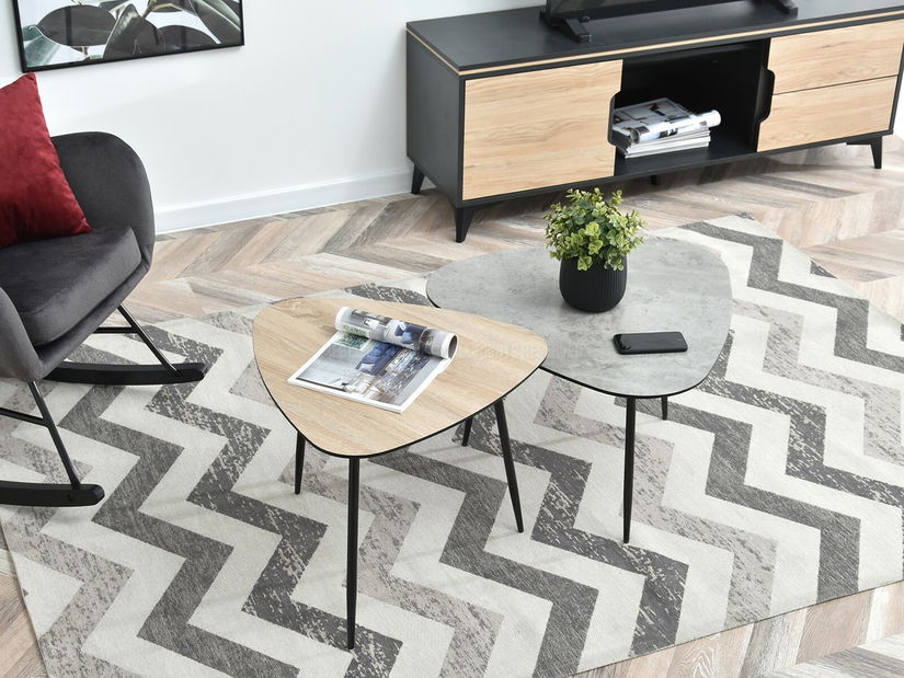 Măsuță de cafea Rossi Zest Xl (sonoma + negru)