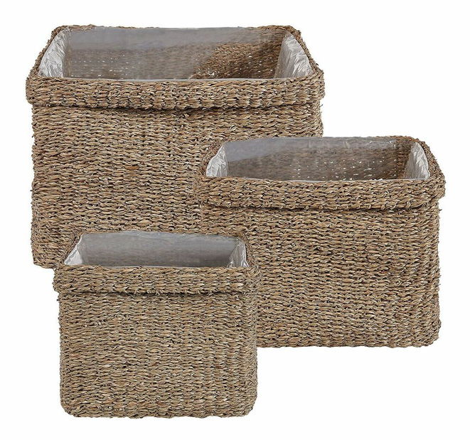 Sada 3 kvetináčov Rivul (béžová)