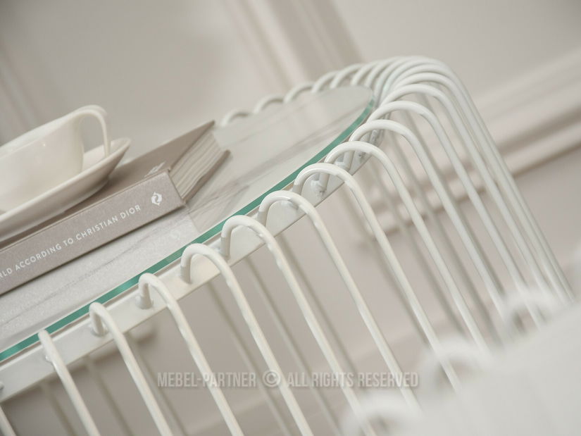 Stolić za kavu Nando (mramor + bijela)