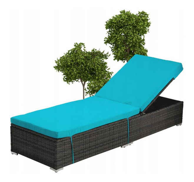 Záhradné lehátko Keta (modrá)