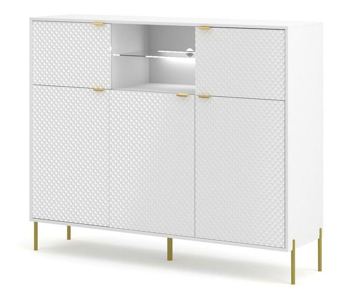 Skrinka Calvo C3 (biela + zlatá)