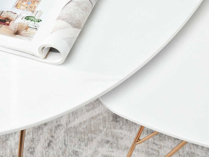 Măsuță de cafea Rave Zest Xl (alb + cupru)