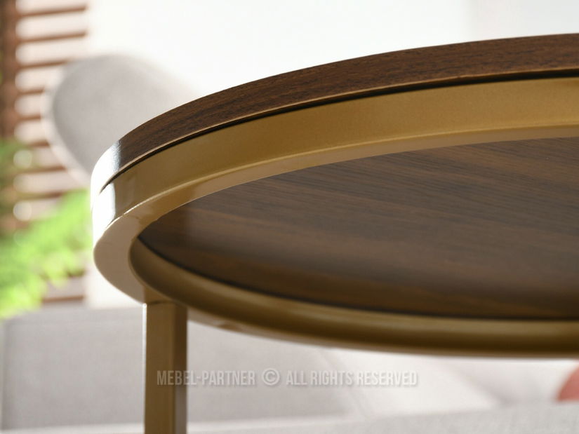 Stolić za kavu Klara (orah + zlatna)