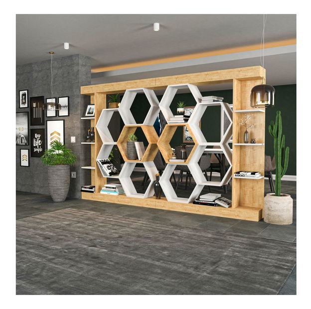 Regal Salix (bijela + hrast) *trgovina