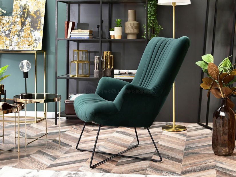 Fotoliu relax Nuttshell (verde + negru)