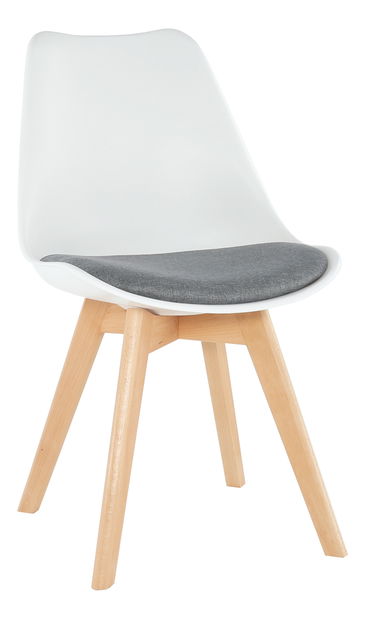 Jedálenská stolička Ambany (biela + sivá)
