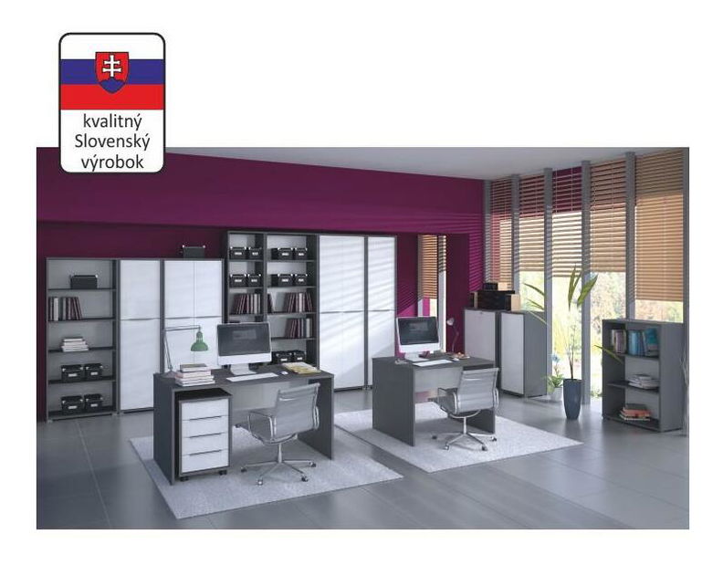 Skrinka Postack TYP09 (grafit + biela)