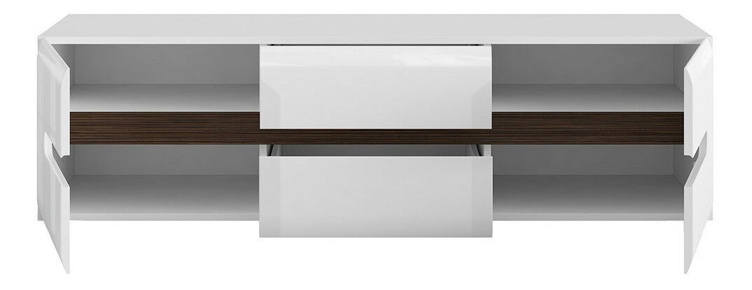 TV stolić/ormarić Azteca Trio RTV2D2S/4/15 (bijela + sjaj bijeli) 