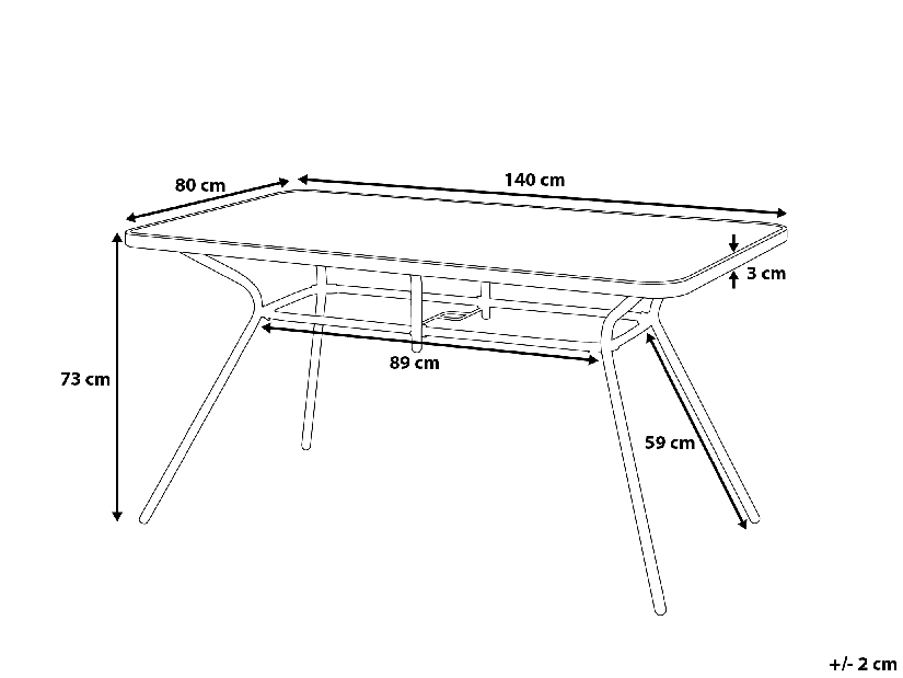 Vrtni blagovaonski set Love (crna) (6 stolica)