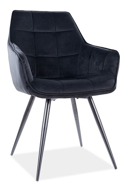 Jedálenská stolička Leslee (čierna + čierna)