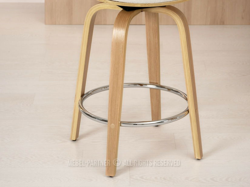 Stolička Heindrich (krémová + dub)