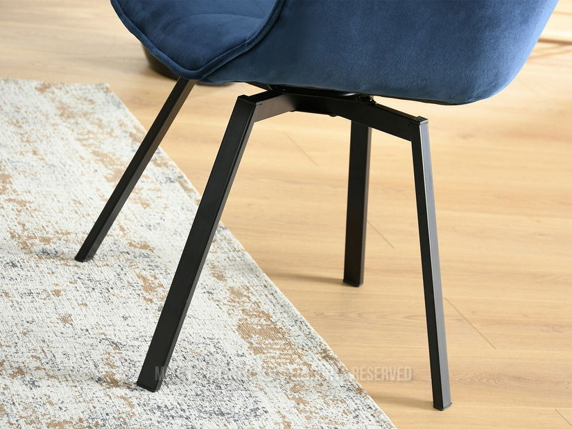 Stolička Aranbura (námorícka modrá + zlatá)