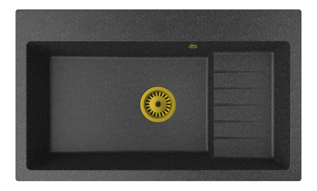 Kuhinjski sudoper Akream (crna + tekstura) (bez otvora za bateriju)