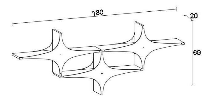 Polc Nupoma 2 (fekete + fehér) 