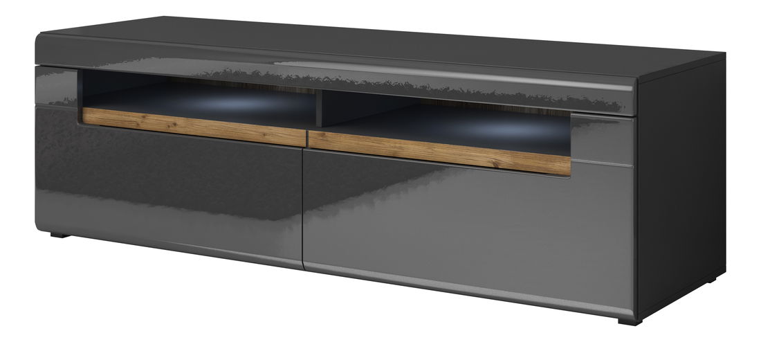 TV stolić- Hayle Typ 39 (siva + sivi visoki sjaj)