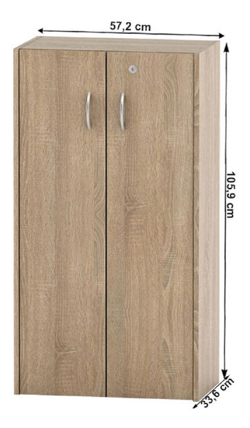 Ormar s policama Asista AS 034 (hrast sonoma) 