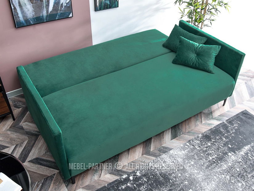 Kétszemélyes kanapé Mastil (zöld + fekete)