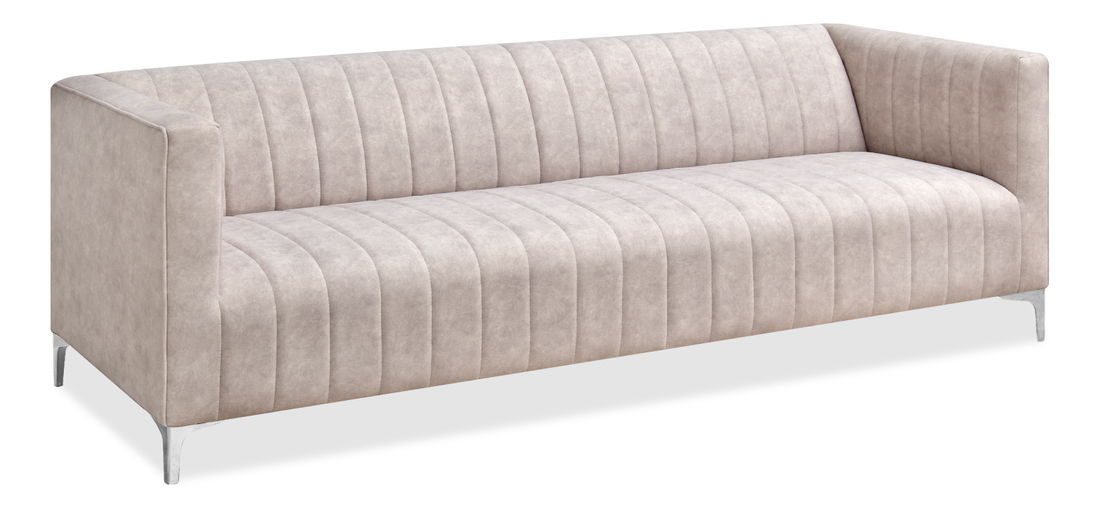 Canapea Canapea trei locuri Recalentada (nisipiu + crom)