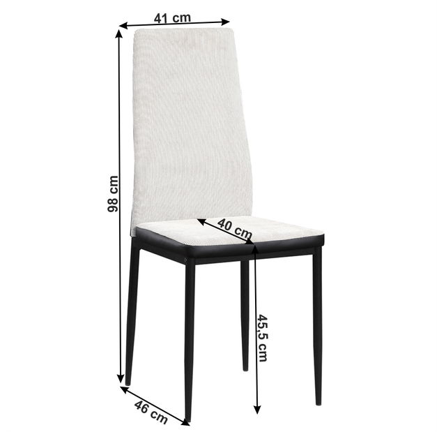 Étkezőszék Enrico (világosszürke + fekete)