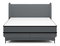 Manželská kontinentálna posteľ 180 cm Dalmo 180 (s roštom) (s úl. priestorom) (sivočierna svetlejšia + čierna)